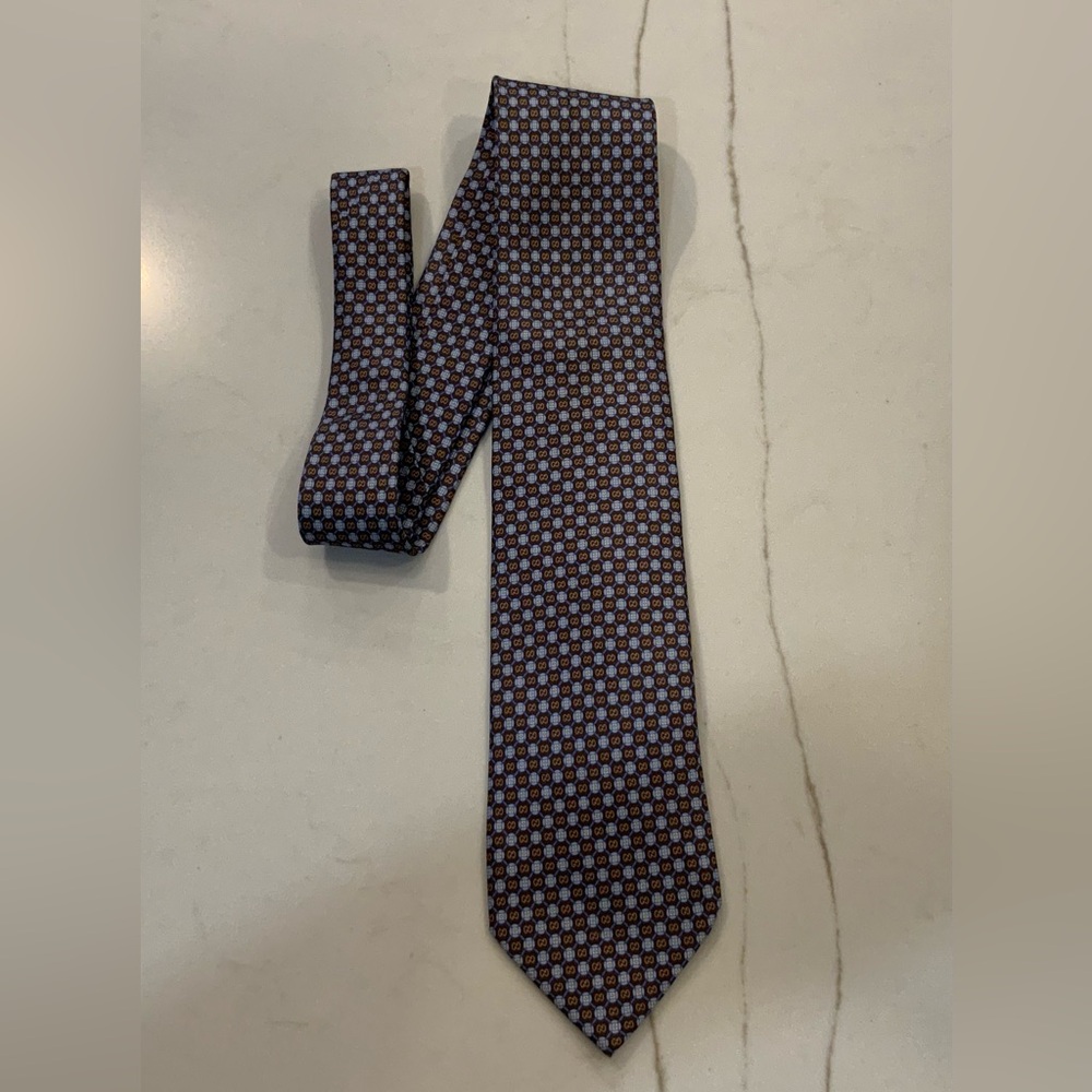 GUCCI  Interlocking G Horsebit Silk Tie